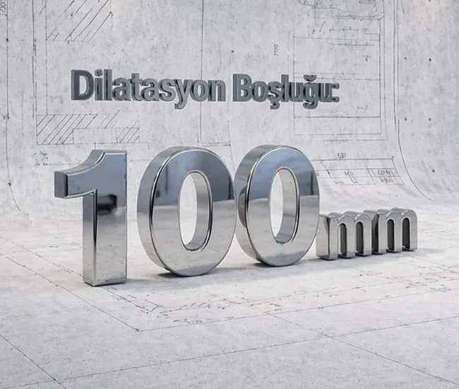 100 mm DİLATASYON BOŞLUKLARI İÇİN ZEMİN DİLATASYON PROFİLLERİ