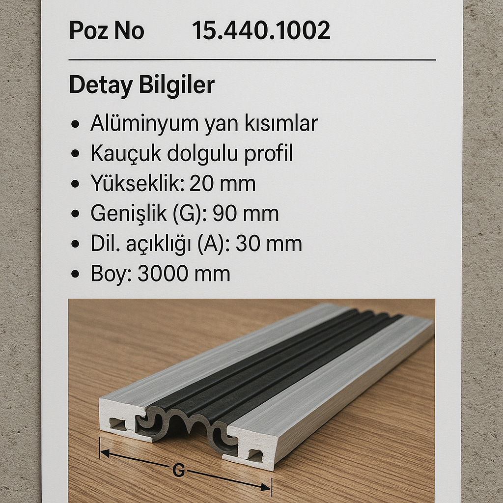 15.440.1002 Pozu: Dilatasyon Profili Detay Rehberi