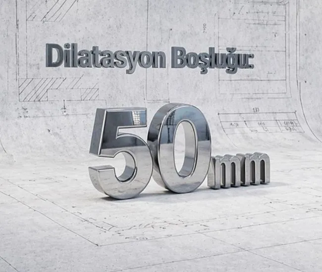 50 mm DİLATASYON BOŞLUKLARI İÇİN DİLATASYON PROFİLLERİ