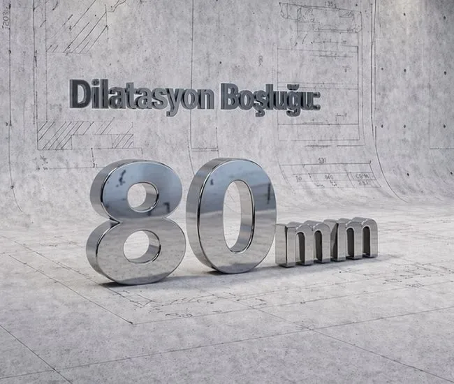 80 mm KAPLAMA ÜZERİ DUVAR TAVAN DİLATASYON PROFİLLERİ