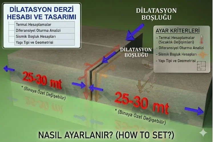 Statik Projede Dilatasyon Boşlukları Hesabı Rehberi