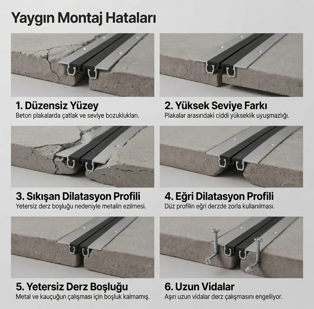 Dilatasyon Profili Montajında En Sık 10 Hata